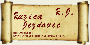 Ružica Jezdović vizit kartica